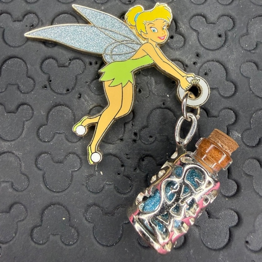 Disney parks Magic Dust Vial Dangler Peter Pan tinker bell pixie dust pin